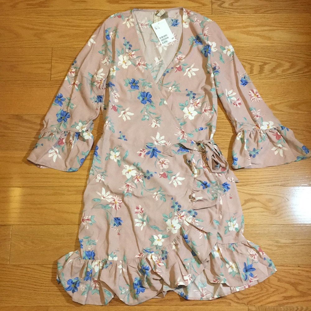 H&M Patterned Wrap-Front Dress - BNWT